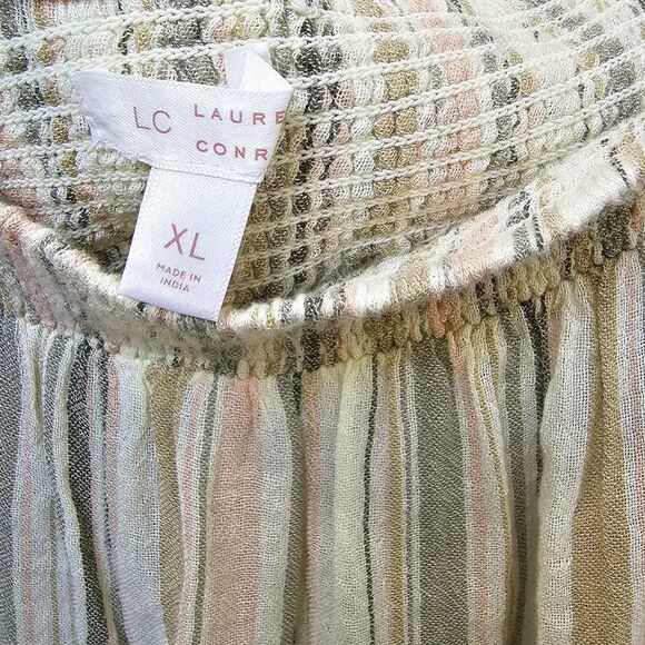 Lauren Conrad Off the Shoulder Cotton Top Size XL - Picture 2 of 6